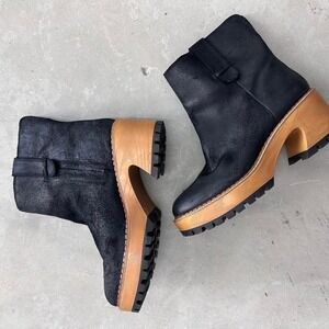 NWOT Lucky Brand Black Leather Boots - Size 10M - $150 MSRP - Rhoslyn Platform